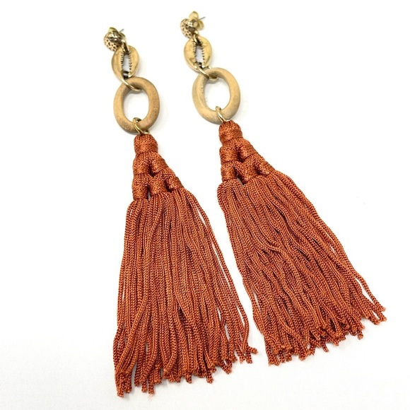 Free People Jewelry - New Free People Tassel Shell Fringe Earrings